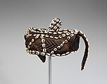 Prestige headdress, Pende artist (?), Raffia palm fiber, cowrie shells, Pende peoples (?)