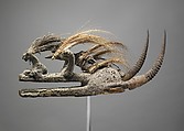 Kòmò Helmet Mask (Kòmòkun), Wood, bird skull, porcupine quills, horns, cotton, sacrificial materials, Komo or Koma Power Association