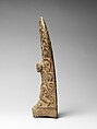 Palma with figure, Classic Veracruz artist(s), Stone, pigment, Classic Veracruz