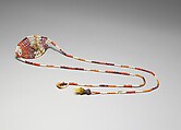 Sling Shot with Shells, Shell, cotton, beads, wood, Chimú or Chancay