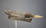 Kòmò Helmet Mask (Kòmòkun), Wood, encrustation, quills, feathers, horns, bird skull, Komo or Koma Power Association
