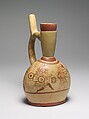 Warrior Bottle, Ceramic, Moche