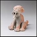 Seated feline, Tolita-Tumaco artist(s), Ceramic, post-fire paint, Tolita-Tumaco