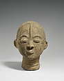 Memorial Head (Nsodie), Terracotta, quartz fragments, Akan peoples