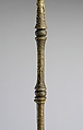 Ukhurhe (rattle staff) with Ọ́bà Ákẹ́nzùa I, Ìgùn Ẹ́rọ̀nwwọ̀n (brass-casting guild) artists, Brass, copper, iron, Edo peoples