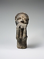 Hornblower attendant figure, Anyi-Akan artist, Terracotta, applied patina, Akan peoples, Anyi group