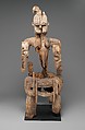 Shrine: Seated Figure (Iphri), Wood, pigment, iron alloy, Urhobo peoples