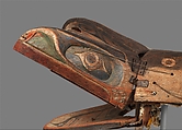 Whale Transformation Mask, Wood, paint, cord, metal, leather, denim, Kwakwaka’wakw (Kwakiutl)