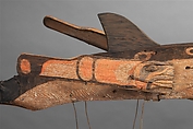 Whale Transformation Mask, Wood, paint, cord, metal, leather, denim, Kwakwaka’wakw (Kwakiutl)