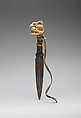 Dagger, Ivory, iron, shell, leather, Tlingit
