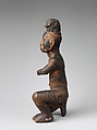 Power Figure (Nkisi): Kneeling Male, Kongo artist, Wood, cloth traces, applied organic matter, bone, resin, Kongo peoples