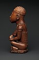 Power Figure: Seated Female Nursing Child (Nkisi), Master of the Boma-Vonde Region, Wood, metal, kaolin, glass, resin, pigment, Kongo peoples; Yombe group