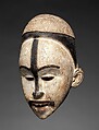Mask, Wood, pigment, Kongo peoples; Yombe group