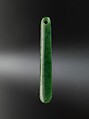 Ear Ornament or Pendant (Kuru), Greenstone (nephrite), Maori people