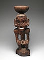 Zemí cohoba stand, Taíno artist(s), Guaiacum wood, shell, Taíno