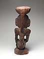 Zemí cohoba stand, Taíno artist(s), Guaiacum wood, shell, Taíno