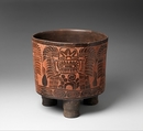 Tripod Vessel, Ceramic, red ochre, Teotihuacan