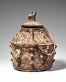 Mouse Divination Vessel, Ceramic, cloth, fiber, sacrificial materials, Baule peoples