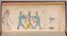 Maffet Ledger: Black Cavalry Officers and Indian, Graphite, watercolor, and crayon on paper, Southern and Northern Cheyenne