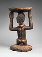 Prestige Stool: Female Caryatid, Wood, beads, Luba or Hemba peoples