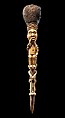 Scepter: Seated Chief above Bound Prisoner (Nkisi), Ivory, resin, Kongo peoples