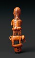 Staff Finial: Chief Seated on Dog, Ivory, Kongo peoples