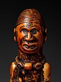 Staff Finial: Seated Figure, "Master of Concentric Circles", Ivory, metal, Kongo peoples