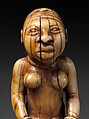 Staff Finial: Kneeling Female Figure, Ivory, Kongo peoples