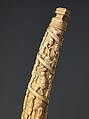 Tusk with figurative relief, Vili-Kongo artist(s), Ivory, Kongo, Vili group
