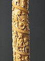 Tusk with figurative relief, Vili-Kongo artist(s), Ivory, Kongo, Vili group