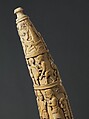 Tusk with Figurative Relief, Vili-Kongo artist(s), Ivory, Kongo, Vili group
