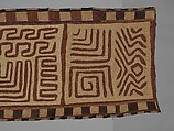 Four Panels from a Ceremonial Skirt, Raffia palm fiber, Kuba peoples