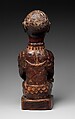 Figure: Seated Female Nursing Child, Wood, glass, metal, Kongo peoples; Yombe group