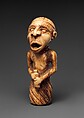 Staff Finial: Male Grasping Bottle, Ivory, Kongo peoples