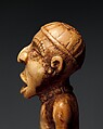 Staff Finial: Male Grasping Bottle, Ivory, Kongo peoples