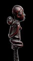 Whistle with Kneeling Female Figure and Child, Ivory, horn, Kongo peoples