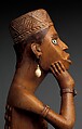 Figure: Seated Male, Wood, metal, ivory, glass, pigment, Kongo peoples; Yombe group