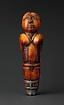 Knife Handle: Standing Female Captive, Ivory, metal, Kongo peoples