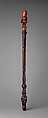 Staff: Finial with Female Figure and Child, Ivory, metal, wood, Kongo peoples
