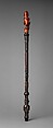 Staff: Finial with Female Figure and Child, Ivory, metal, wood, Kongo peoples