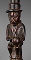 Staff: Finial with Female Figure and Child, Ivory, metal, wood, Kongo peoples