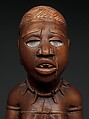 Power Figure: Seated Female Nursing Child (Nkisi), Master of the Boma-Vonde Region, Wood, metal, kaolin, glass, resin, pigment, Kongo peoples; Yombe group