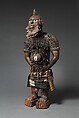 Power Figure (Nkisi N'Kondi: Mangaaka), Wood, iron, resin, cowrie shell, animal hide and hair (monkey?), ceramic, plant fiber, textile, pigment, Kongo peoples; Yombe group