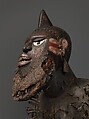 Power Figure (Nkisi N'Kondi: Mangaaka), Wood, iron, resin, cowrie shell, animal hide and hair (monkey?), ceramic, plant fiber, textile, pigment, Kongo peoples; Yombe group