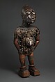 Power Figure (Nkisi N'Kondi: Mangaaka), Wood, iron, resin, mirrored glass, ceramic, plant fiber, textile, pigment, Kongo peoples; Yombe group