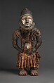 Power Figure (Nkisi N'Kondi: Mangaaka), Wood (Vitex thonneri De Wild.), iron, resin, cowrie shell, animal hide and hair, ceramic, plant fiber, textile, pigment, Kongo peoples; Yombe group