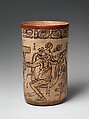 Vessel with mythological scene, Ceramic, Maya