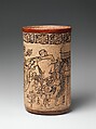 Vessel with mythological scene, Maya artist(s), Ceramic, Maya
