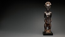Singiti (commemorative portrait of a chief), Hemba artist, Wood, pigment, Hemba