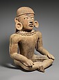 Host figure, Teotihuacan or Maya artist(s), Ceramic, pyrite, pigment, Escuintla